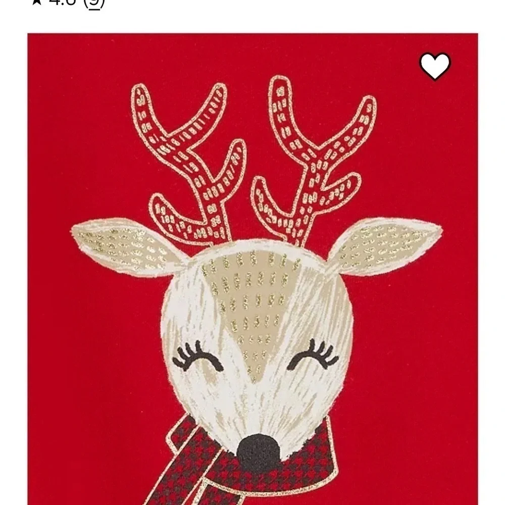 Carter Girls 2-Piece Reindeer Fleece Long Sleeve Top & Legging Set, 4T,4A NWT